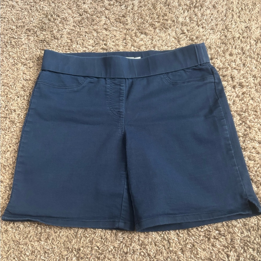 Kim Rogers Blue Bermuda Shorts‎ Classic Tailored Design